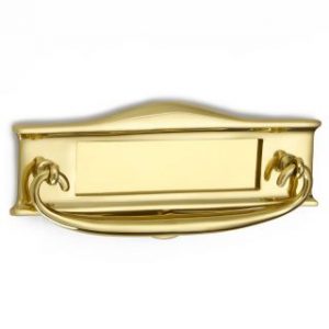 Ornate postal knocker brass