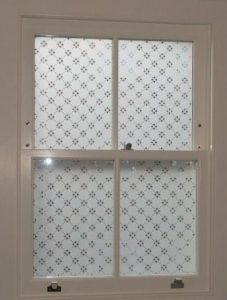 Fleur glass sash window