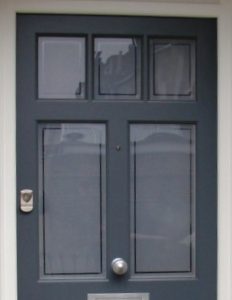 Satin glass clear border