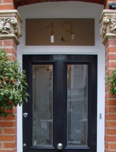 Satin glass decorative border