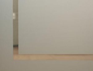 Satin obscured glass with clear border