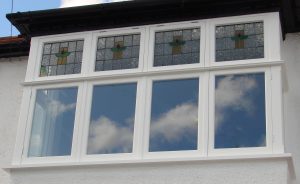 Stained glass timber window