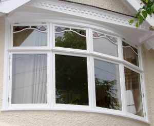 Stained glass bay window