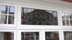 Stained glass timber window