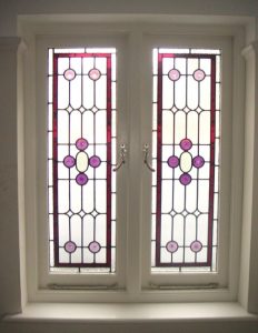 Stained glass timber window