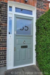 Accoya front doors London frosted glass