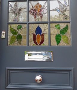 Stained glass front door fittings SPS Timber Windows