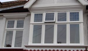 Leaded light timber casement window