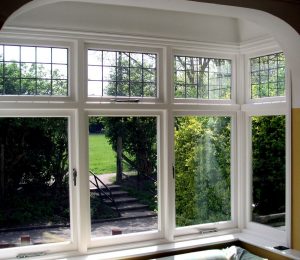 Leaded light bay window