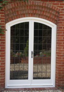 Leaded light French doors