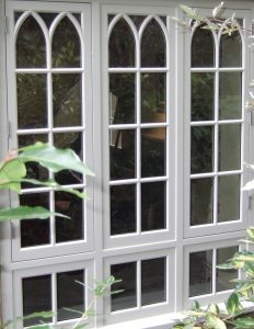 Timber casement windows Gothic