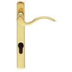Scroll handle brass