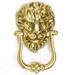 Lions head knocker brass