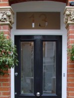 Satin glass decorative border