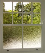 Sash window arctic glass
