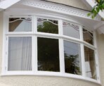 Stained glass bay window